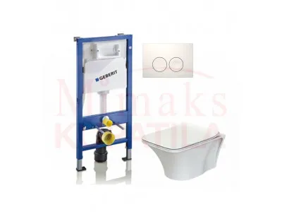 SET GEBERIT UGRADNI 458.112.21.1 + BELA TIPKA + WC SOLJA IBIZA SA DASKOM 