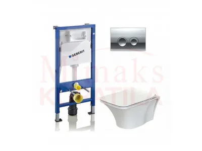 SET GEBERIT UGRADNI 458.112.21.1 + HROM TIPKA + WC SOLJA IBIZA SA DASKOM 