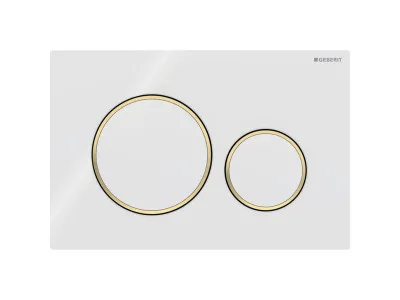Geberit Tipka Sigma20 115.882.Kk.1 Bela/Pozlacena/Bela 
