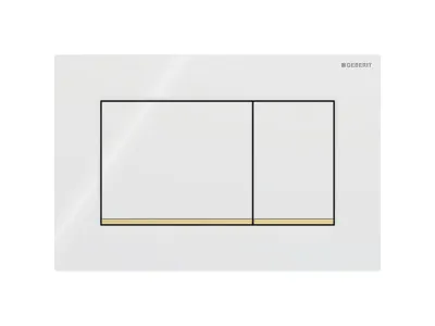 Geberit Tipka Sigma30 115.883.Kk.1 Bela/Pozlacena/Bela 