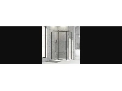 DIP TUS KABINA CRNA BR6612CA-80120 80x120cm visina 1950mm ,providno staklo 6mm 