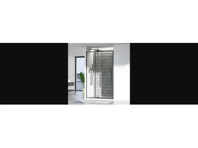 DIP TUS VRATA PIVOT CRNA BP6697SA-120 120cm visina 1950mm ,providno staklo 6mm 
