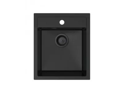 Milo Granitna sudopera MILO ALPHA 43,5x51,5 Lava stone sa sifonom ALP.L.1KBO 