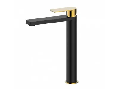 Cop Baterija za lavabo visoka COPEN NOOK mrt crna / bruseno zlato C-01-101MB/BTG 