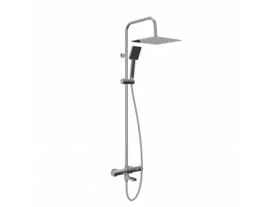 Cop Baterija i usponski tus sa izlivom COPEN NOOK hrom cetvrtasti set C-01-111CR 