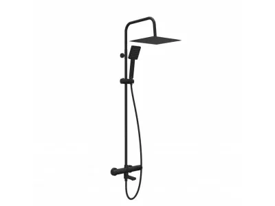 Cop Baterija i usponski tus sa izlivom COPEN NOOK mat crna cetvrtasti set C-01-111MB 