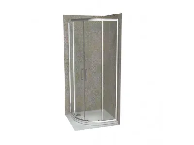 COPEN Tus kabina  ATLAS PRO R800x1950 hrom, staklo 6mm providno C-02-43R800 