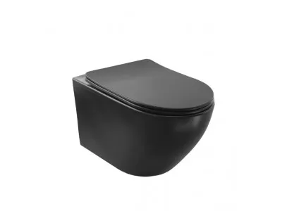 COPEN Konzolna solja TORNADO sa duroplast soft close wc daskom matt black C-15-300MB 