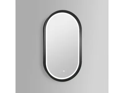 COPEN Ogledalo 500x900 sa alu ramom 56,5mm LED mat crno C-06-102MB 