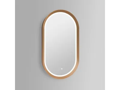 COPEN Ogledalo 500x900 sa alu ramom 56,5mm LED zlatno C-06-102G 