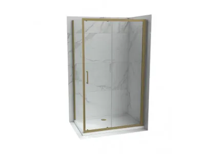 Copen tus kabina ATLAS PRO 1000x900x1950 brushed gold trans staklo 6mm C-02-BG431000 + C-02-BG43090 