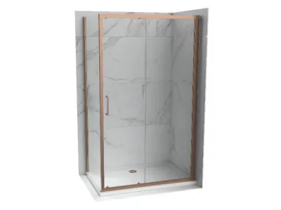 Copen tus kabina ATLAS PRO 1200x800x1950 rose gold trans staklo 6mm C-02-RG431200 + C-02-RG43080 