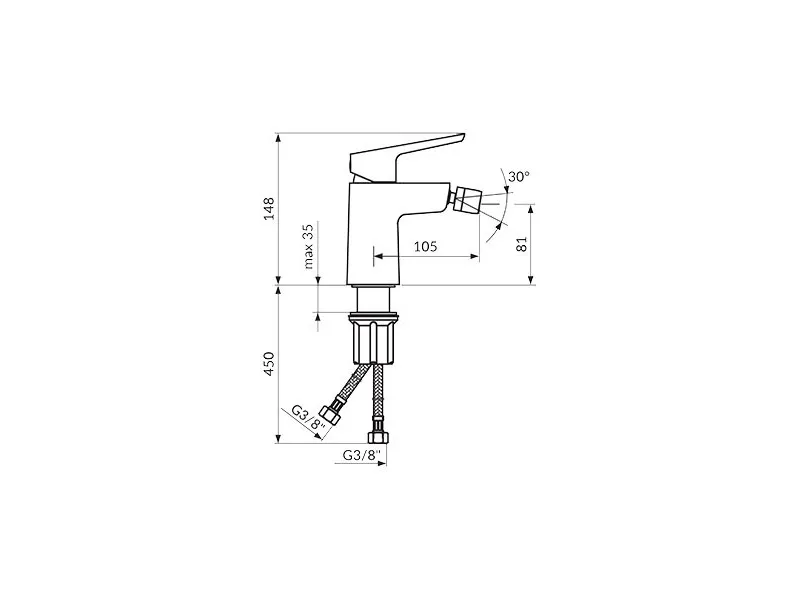 Stolz White Baterija Za Bide 139101W 