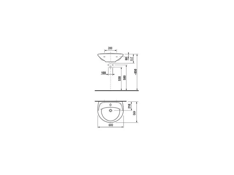 JIKA PRO LAVABO 60CM 07910 