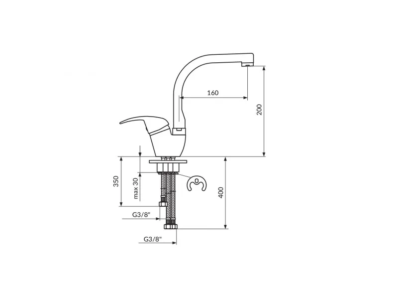 Rosan King Baterija Za Sudoperu Sa 3 Cevi J382003 