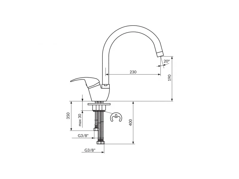 Rosan King Baterija Za Sudoperu Sa 3 Cevi J382203 