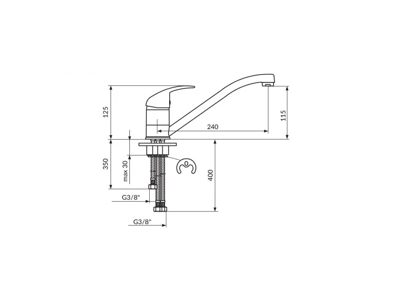 Rosan King Baterija Za Sudoperu Sa 3 Cevi J381003 