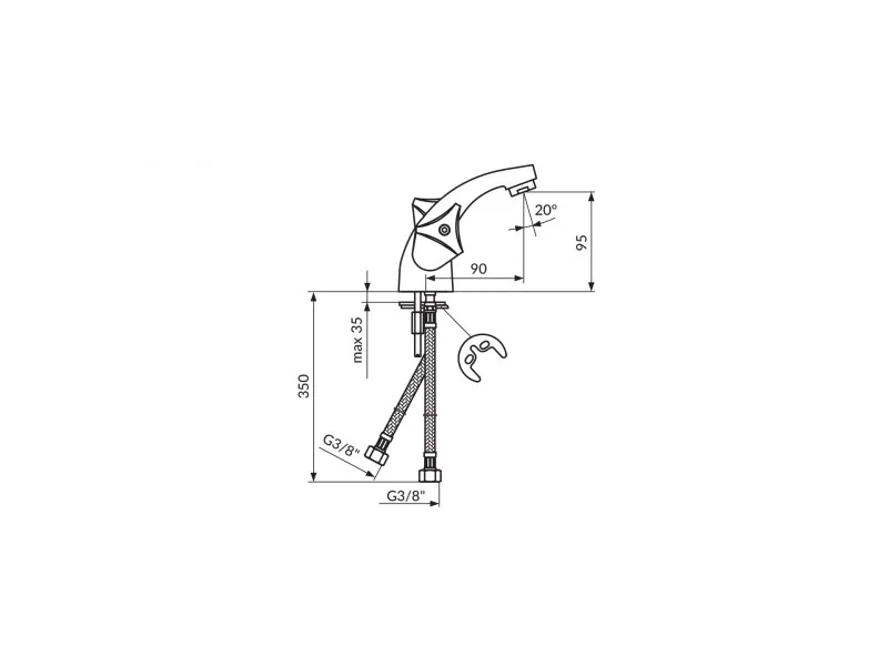 Rosan Klasik Baterija Za Lavabo K21101 