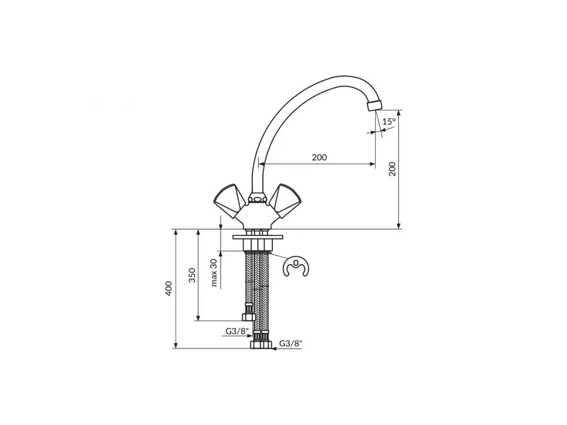 Rosan Klasik Baterija Za Sudoperu Sa 3Cv K26101 