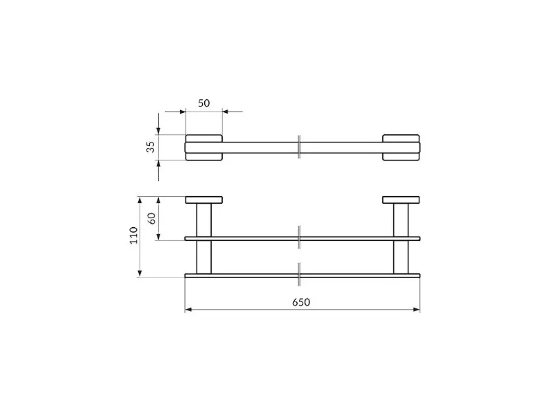 Rosan Quadro Drzac Peskira 60Cm Dupli 60 - Jq902 