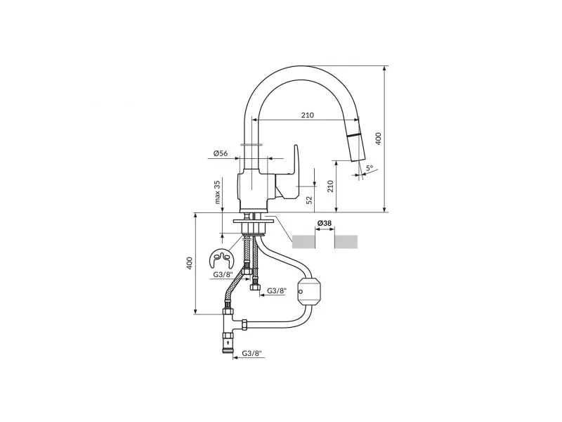 Rosan Cubo Sudopera Sa 3 Cevi Jc38603 