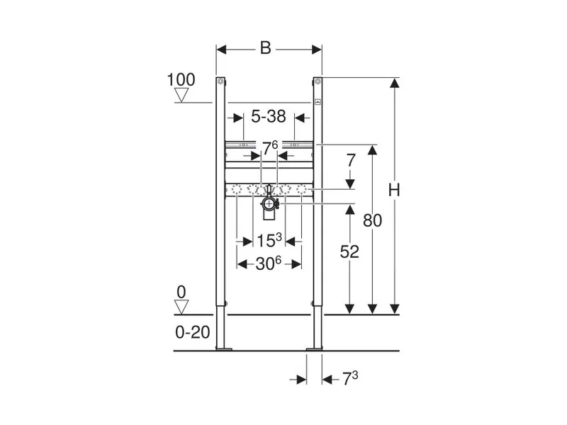 GEBERIT UGRADNI ELEMENT DUOFIX ZA LAVABO 111.471.00.1 