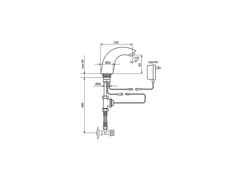 Rosan Touch Free B 9V As225020M 