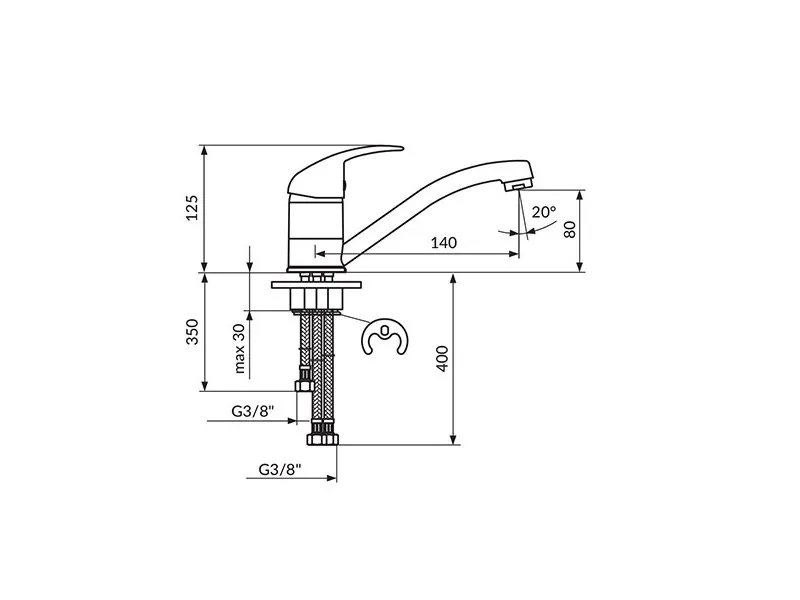 Rosan King Baterija Za Sudoperu Sa 3 Cevi J381083 