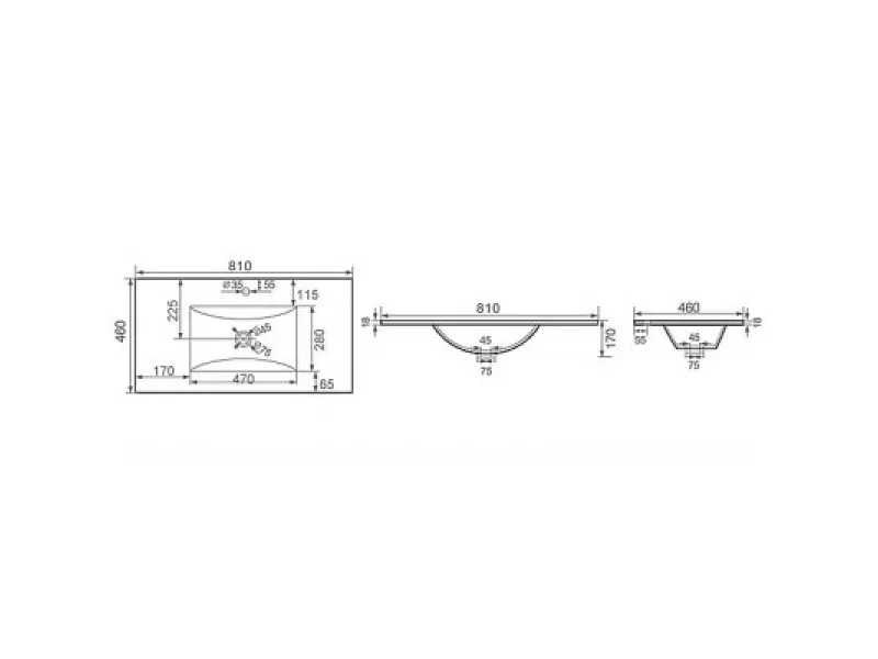 LAVABO TANKI LAVA 81CM 