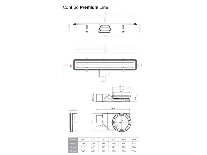 CONFLUO KANALICA 550 PREMIUM LINE 