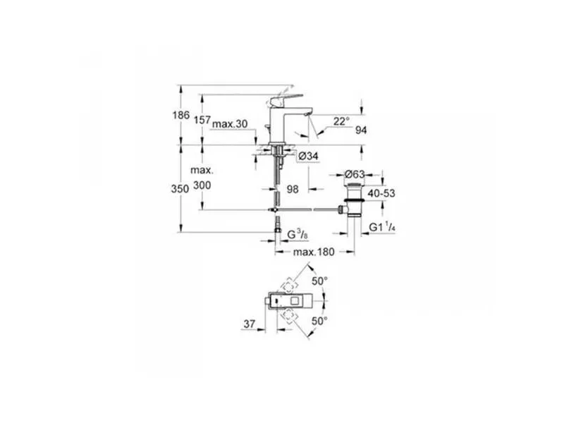 GROHE EUROCUBE LAVABO 23127000 