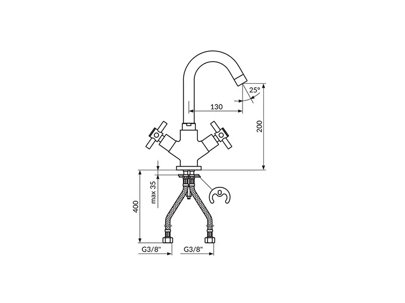 Rosan Xo Baterija Za Lavabo Xo30101 