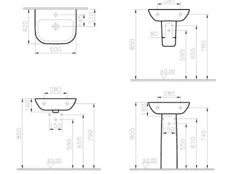 VITRA LAVABO S20 50CM 5501L003-0001 