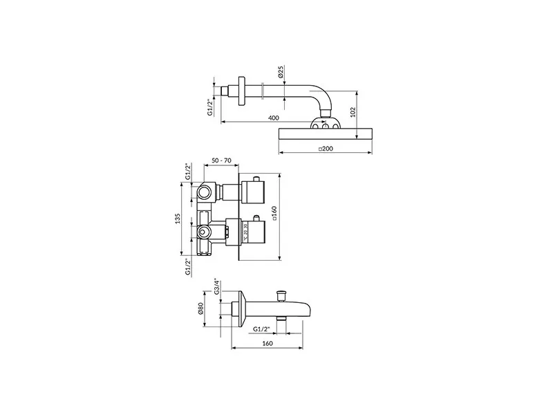 Rosan Thermo2 Ugradna Baterija Za Tus Kadu Jt31701 