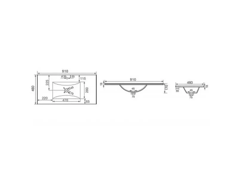 LAVABO TANKI LAVA 91CM 