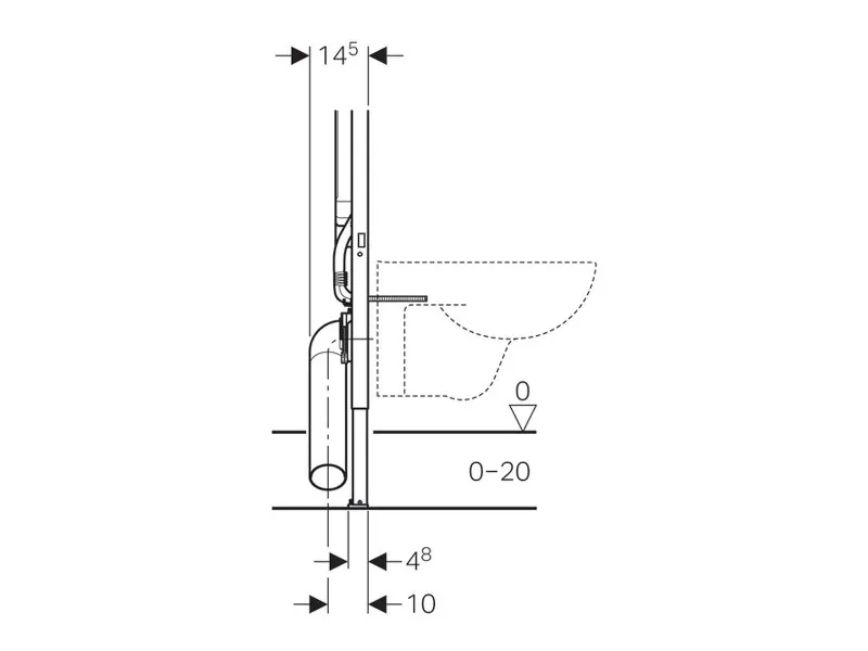 GEBERIT UGRADNI VODOKOTLIC SIGMA  DUOFIX 8CM ZA KONZOLNU WC SOLJU 111.796.00.1 