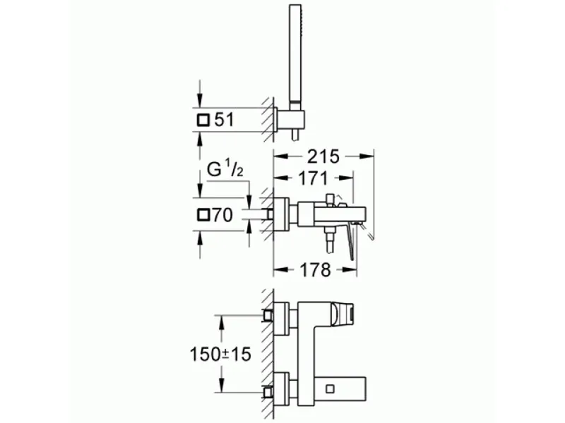 GROHE EUROCUBE KADA 23141000 