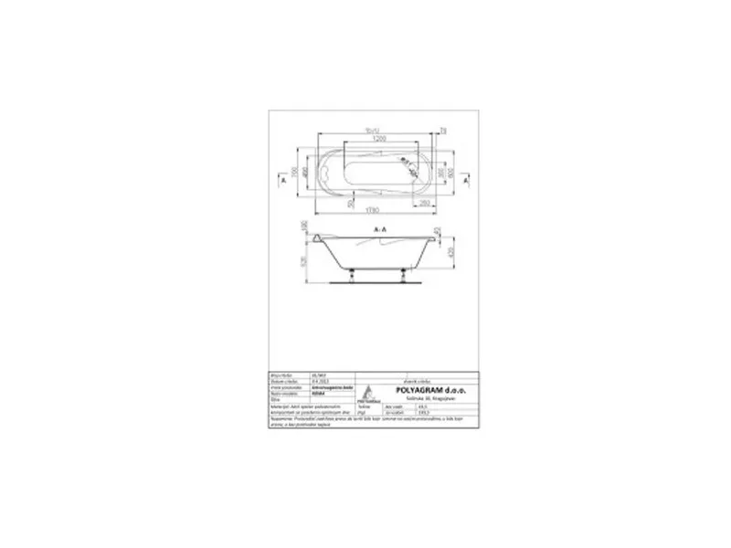 POLY KADA 170X70 ROMA KOMPLET 