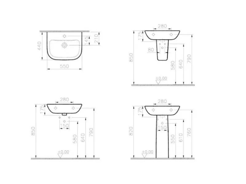 VITRA LAVABO S20 55CM 