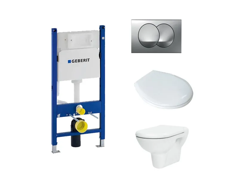 SET GEBERIT UGRADNI 111.153.11.1 + HROM TIPKA + WC SOLJA SA DASKOM 