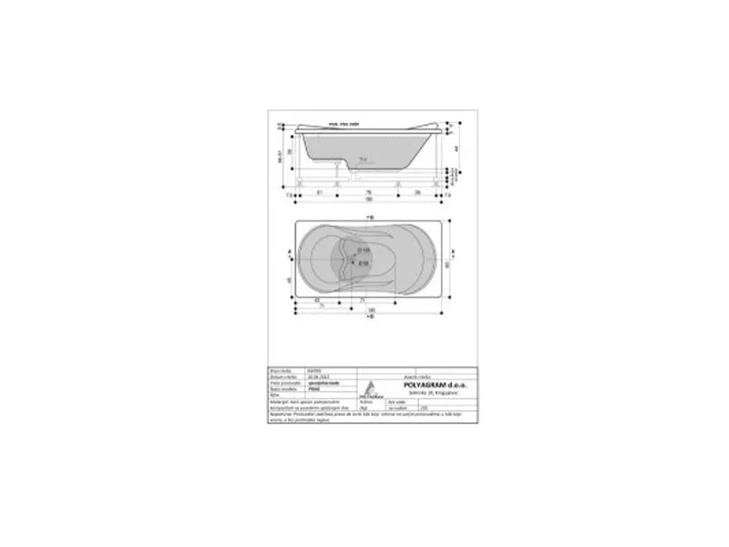 POLY KADA PRAG 180X90 KOMPLET - 