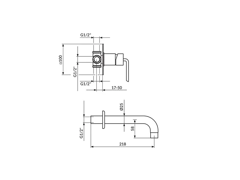 Rosan One Uzidna Baterija Za Lavabo Sa Izlivom 23Mm Jo31401 