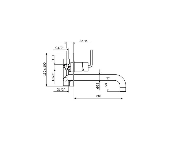 Rosan One Uzidna Baterija Za Lavabo Sa Izlivom 23Mm Jo31402 