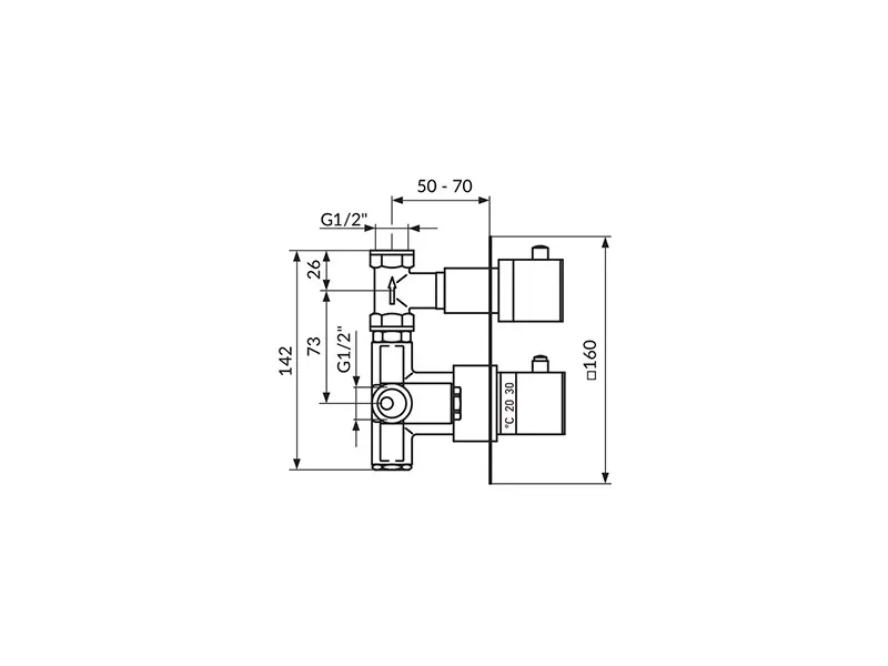 Rosan Thermo Uzidna Baterija Termostatska Jt31801 