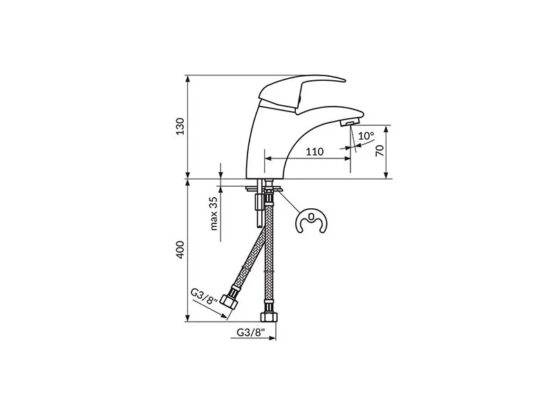 Rosan Nexus Baterija Za Lavabo Jn30101 