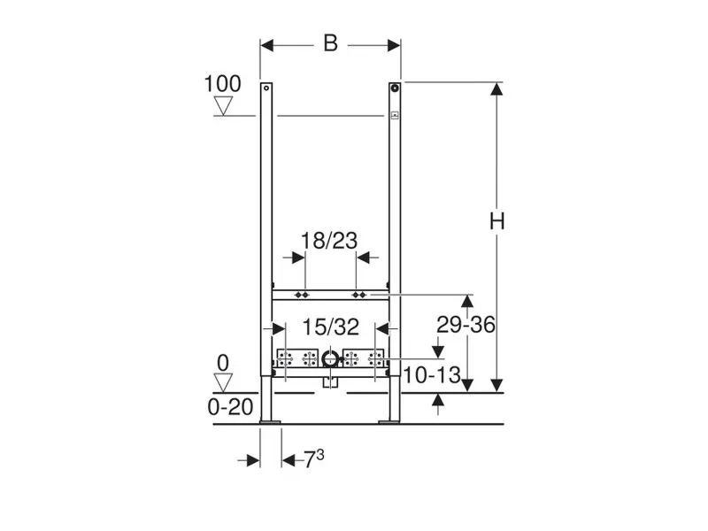 GEBERIT UGRADNI ELEMENT BASIC ZA BIDE 111.534.00.1 