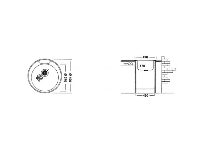 LIV INOX SUDOPERA UGRADNA Ø48 EC-145 dekor Ø90 