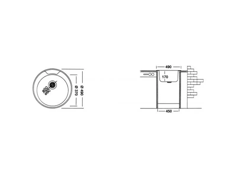 LIV INOX SUDOPERA UGRADNA  Ø48 EC-245 Ø60 