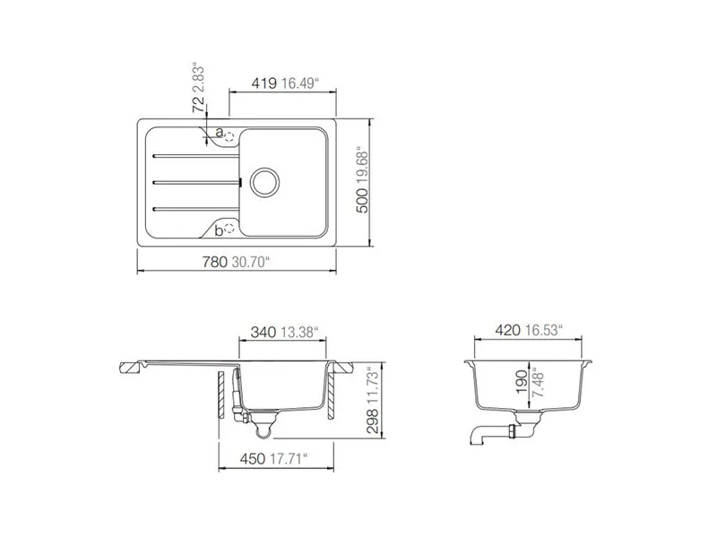 SCHOCK SUDOPERA FORMHAUS D100S 780x500x190mm BELA 