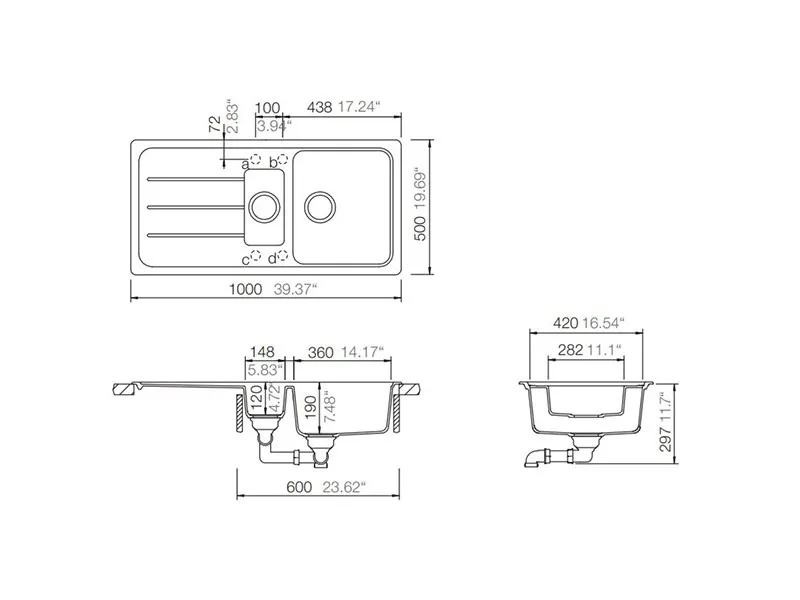 SCHOCK SUDOPERA FORMHAUS D150L 1000x500x190mm BELA 